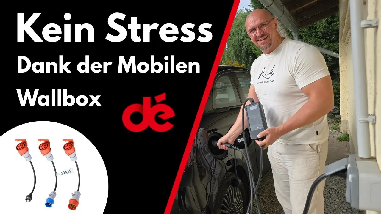 Kein Stress im Urlaub! Fiat 500e laden an Schuko mit dé Mobile Wallbox